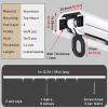 Adjustable Curtain Track, 2 m, White Aluminum Ceiling Mount, 0.9–9 m view 2