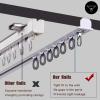 Adjustable Curtain Track, 2 m, White Aluminum Ceiling Mount, 0.9–9 m view 3