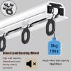 Adjustable Curtain Track, 2 m, White Aluminum Ceiling Mount, 0.9–9 m view 4