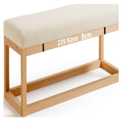 Non-Slip Outdoor Bench Cushion, Beige, 30 x 130 cm