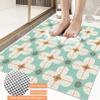 Shower Mat 40 x 60 cm, Non-Slip PVC Mat with Tile Pattern and Drainage Holes view 2