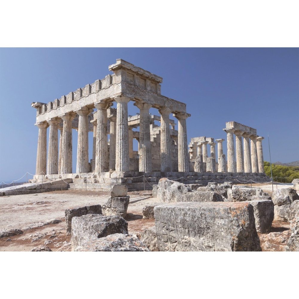YongFoto 3 x 2.5 m Vinyl Photo Backdrop, Temple of Aphaea Athena in Greece