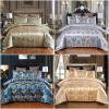 SUBLXPoten Silk-Like Satin Jacquard Bedding Set, 3-Piece, Floral, Color A, 135 x 200 cm view 2