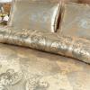 SUBLXPoten Silk-Like Satin Jacquard Bedding Set, 3-Piece, Floral, Color A, 135 x 200 cm view 3