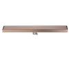 Linear Shower Drain, Brushed Rose Gold, 2-in-1 Tile Cover, 304 Stainless Steel, 80 cm view 1