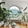 360° Rotating Round Aluminum Window with Tempered Glass, White view 3