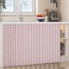 Dustproof Waterproof Cabinet Curtain for Open Shelves, Self-Adhesive Sliding Rail, Pink, W160 × H200 cm view 1