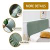 Stretch Headboard Cover for Double Beds, Gray, 200–220 cm (79–86 in) view 3