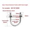 M6/M8 304 Stainless Steel U-Bolts with Plate Nuts, Round U-Shaped Pipe Clamps, 2 mm Plate (M6 x 60 x 80, 4 Sets) view 3