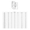 M8 316 Stainless Steel Round U-Bolts, M8 x 33 mm, 2-Pack view 3
