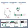 FKM O-Ring 40 x 35 x 2.5 mm, Green, Oil & Fuel Resistant, 10-Pack view 2