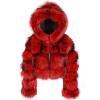 Duohropke Women's Faux Fur Jacket, Cropped Elegant Winter Coat with Hood, Long Sleeves and Zipper view 4