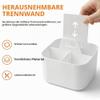 OFFASST Stackable Storage Basket with Handle (White, 16.5 x 16.5 x 15.5 cm) view 3