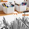 OFFASST Stackable Storage Basket with Handle (White, 16.5 x 16.5 x 15.5 cm) view 4