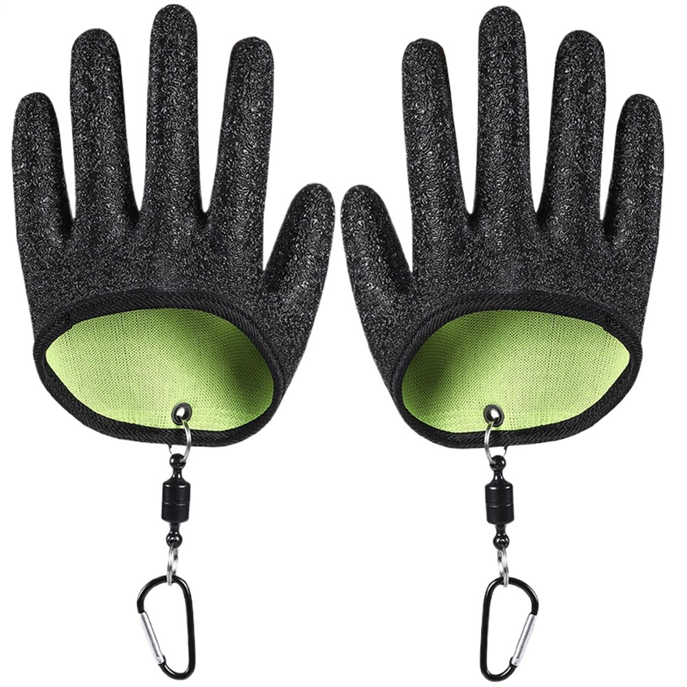 Palaufr Fishing Gloves - Puncture-Resistant Fishing Gloves with Magnetic Holder - Puncture-Resistant Catfish Fishing Gear for Anglers