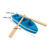 Mikinona 16-Piece Miniature Boat Decor Set, Resin Sailboats with Wood view 2