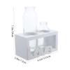 FUNOMOCYA Hydroponic Glass Vase with Wooden Stand, Nordic Style view 2