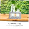 FUNOMOCYA Hydroponic Glass Vase with Wooden Stand, Nordic Style view 3