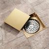 WUPNGS 100 x 100 mm Stainless Steel Shower Drain Hair Strainer, Brushed Black (Champagne Gold) view 3