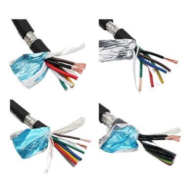 Shielded Control Cable, 2-Core Flexible PVC Copper Cable, 1 m