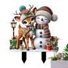 Christmas Garden Stakes, 2D Acrylic Outdoor Decorations view 1