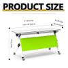 Mobile Conference Table with Casters, Space-Saving Rectangular Design for Office Meetings and Training, Large, 139.7 x 50.8 x 76.2 cm, Black view 2