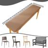 Outdoor Linen Bench Cushion, Khaki, 30 x 80 cm view 2