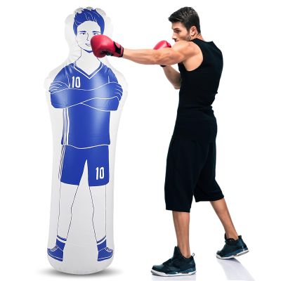 Inflatable Soccer Training Dummy, 40 x 160 cm, Blue