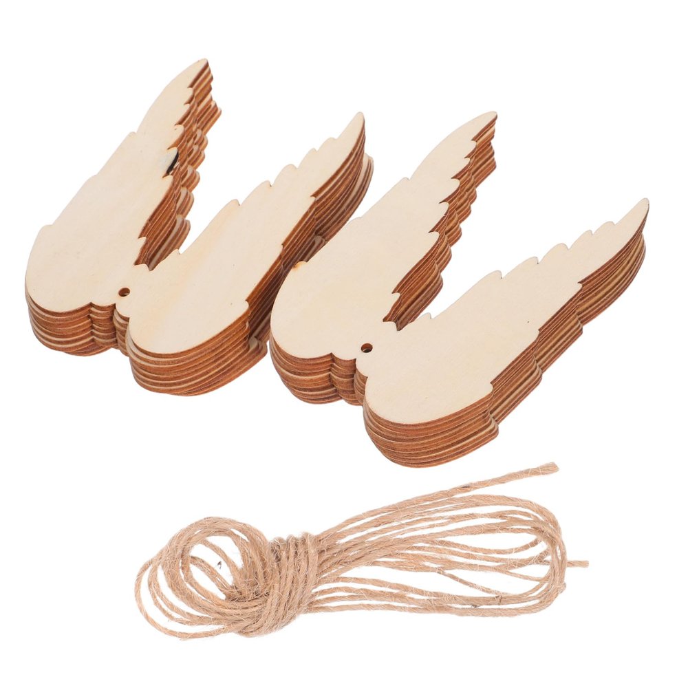 Angel Wing Craft Cutouts, 20 Pieces, Beige, Paintable