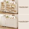 Sliding Cabinet Curtain, Linen-Look Blackout Privacy Curtain, Gray, 90 x 50 cm view 4