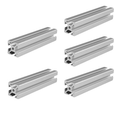 Coavoo 2525 Aluminum Profile, 25 x 25 x 1524 mm, Silver, T-Slot, 5-Pack