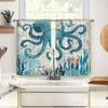 Odot 2-Piece Blue Octopus Bistro Curtain, 65 x 115 cm view 4