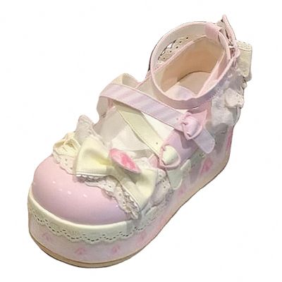 Women's Lolita Mary Jane Shoes, Gothic Round Toe, Chunky Platform Heel