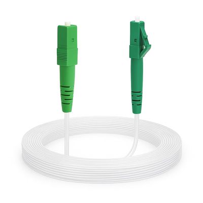 CONBIC LC/APC 8 to SC/APC 8 Fiber Optic Cable, Transparent/Invisible, Simplex OS2, 9/125 µm, G.657.A2, Ultra-Thin & Flexible (1 m)