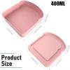 Cute Toast-Shaped Sandwich Container with Lid, Assorted Color, 1 view 2