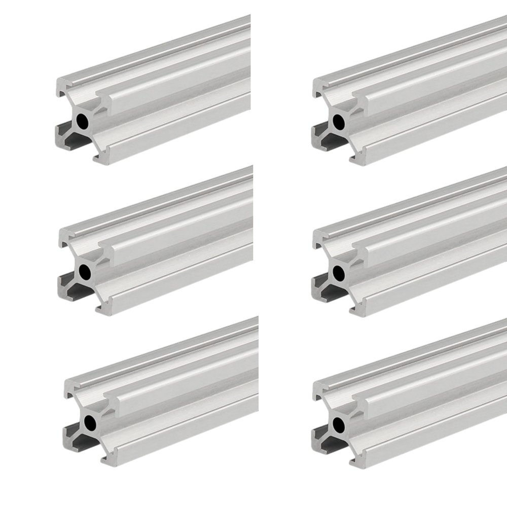 Coavoo 1515 Aluminum Profile, 2050 mm, Silver, T-Slot, 6-Pack