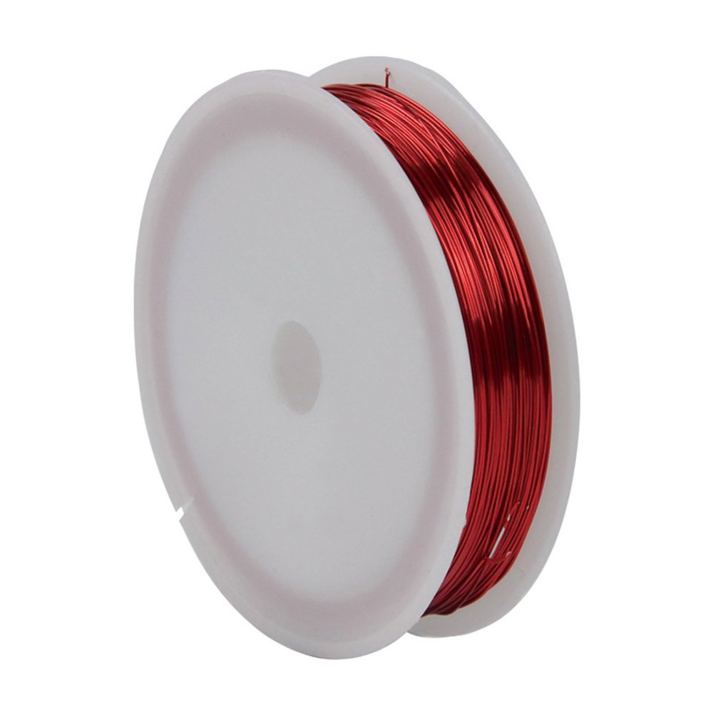 0.5 mm Aluminum Craft Wire, 40 m (131 ft) Roll, Red