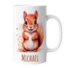 timalo Personalized Kids' Mug with Name | Mischievous Little Squirrel | Ceramic Mug for Children view 1