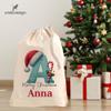 Oriole Design Personalized Santa Christmas Sack XL (50 x 75 cm) – Premium Cotton Sack with Custom Initial and Name | Letter Y view 2