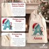 Oriole Design Personalized Santa Christmas Sack XL (50 x 75 cm) – Premium Cotton Sack with Custom Initial and Name | Letter Y view 3