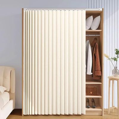 Self-Adhesive Sliding Cabinet Curtain, Dustproof, White, 210 cm W x 180 cm H