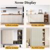 Self-Adhesive Sliding Cabinet Curtain, Dustproof, White, 210 cm W x 180 cm H view 3