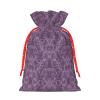 Purple Printed Reusable Drawstring Gift Bag view 2