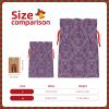 Purple Printed Reusable Drawstring Gift Bag view 4