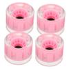 HEMOTON 4-Piece Pink PU Cruiser Longboard Wheels with Automatic Lighting view 1