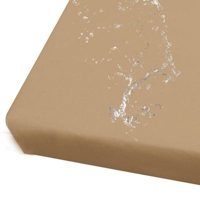 GXFWJD Bench Cushion with 4-Inch High-Resilience Foam, Waterproof Leather, Removable Non-Slip Cover, Khaki 18 x 45