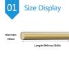 Brass Rods, Solid Round Bars, H59 Material for Machining Fittings, 50 cm (Approx. 19.6 in) Long, Diameter: 8 mm (Diameter: 10 mm) view 2