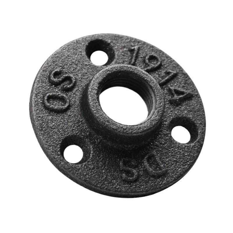 WANGBINGXING 5-Piece Cast Iron Pipe Flanges, DN15 1/2" / DN20 3/4"