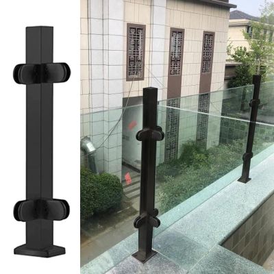Glass Railing System with Clamp Posts for Stairs and Pool Fencing, Indoor/Outdoor
