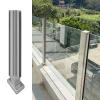 Stainless Steel Railing Post for Patio, Terrace, Pool and Outdoor Areas, Gray, 125 cm view 1